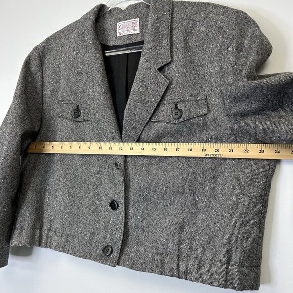 Pendleton Wool Blazer Jacket Womens Size 16 Petite Gray Vintage - Picture 7 of 10